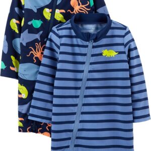 Simple Joys by Carter’s Baby Boys’ 2-Pack 1-piece Zip Rashguards