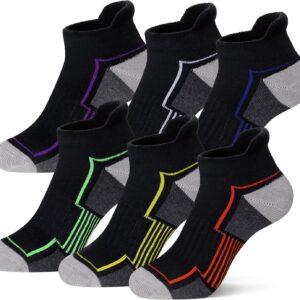 SeeyAN Kids Socks Boys Ankle Athletic Half Cushioned Low Cut Sport Cotton Breathable Socks 6 Pairs