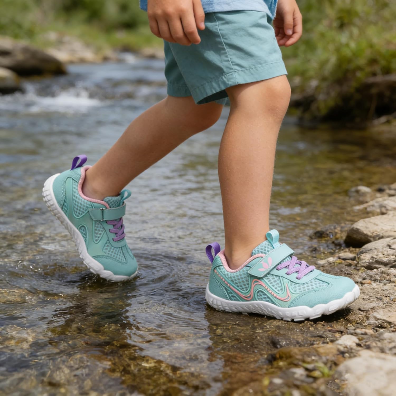 FEETCITY Wide Kids Barefoot Shoes Boys Girls Anti-Slip Kids Sport Sneakers Hiking Shoes Breathable Tennis Sneakers for Little Big Kid - Image 2