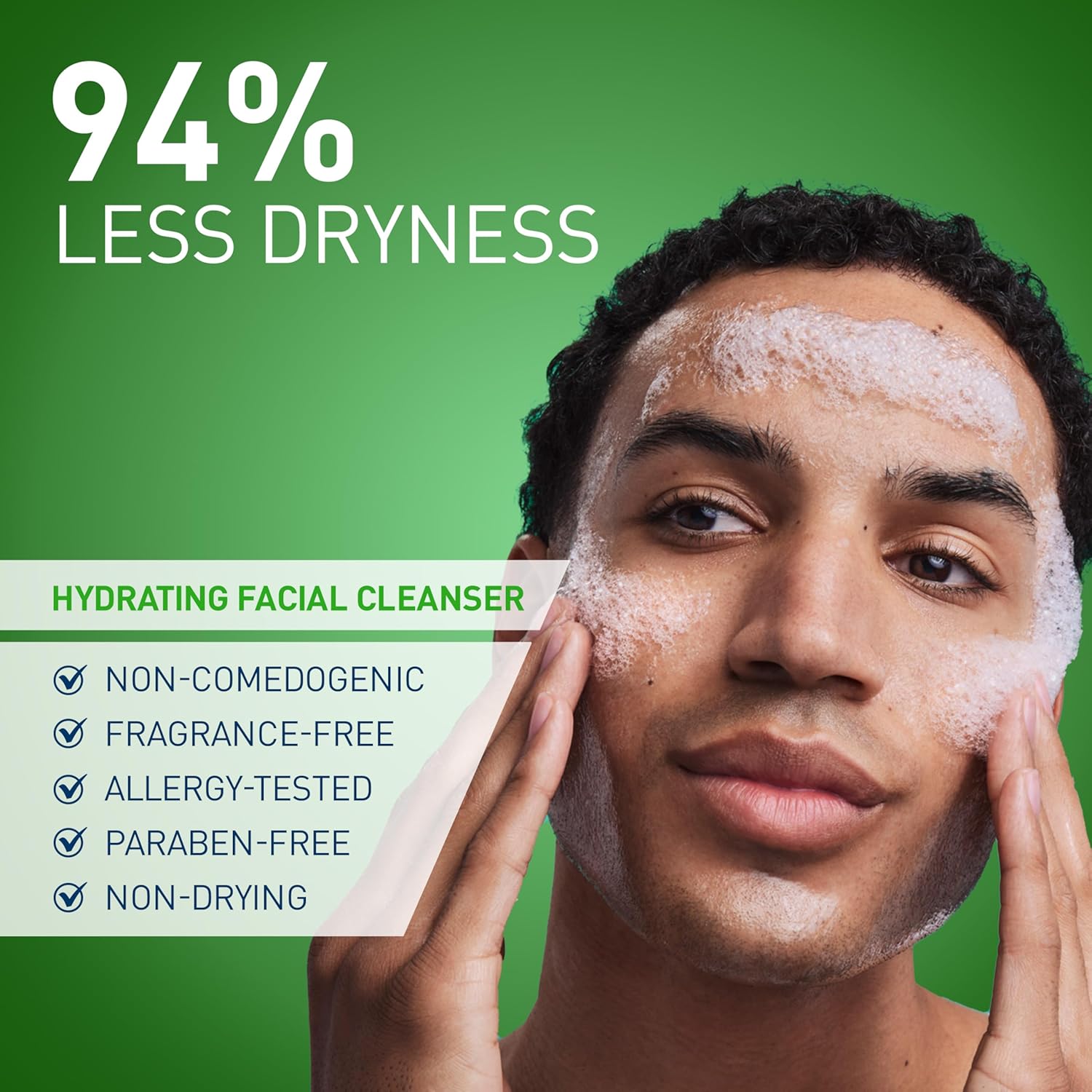 CeraVe Hydrating Facial Cleanser, Moisturizing Face Wash For Dry Skin, Hyaluronic Acid + Ceramides + Glycerin, Hydrating Cleanser For Normal To Dry Skin, National Eczema Association Certified, 19 Oz - Image 4