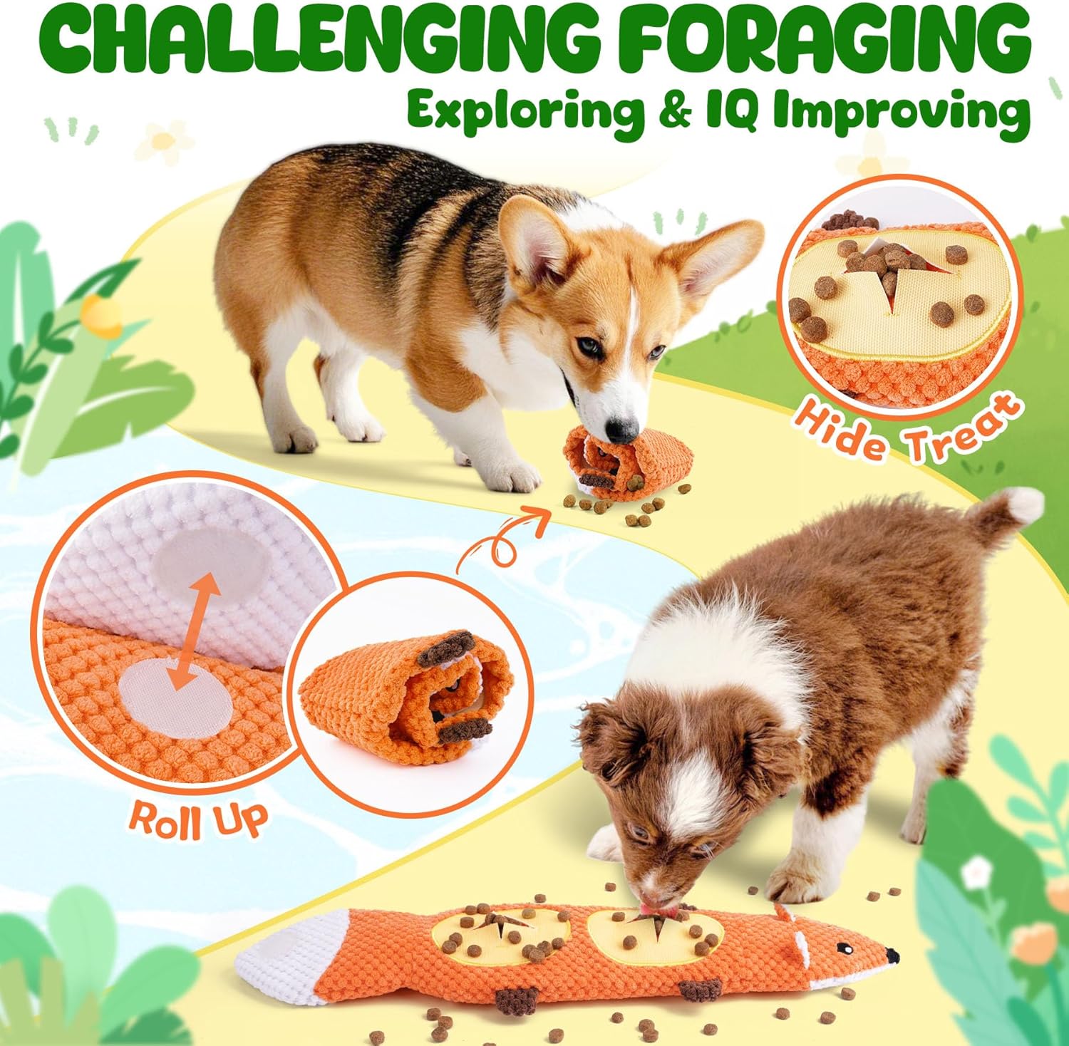 XIUGOAL Dog Toys for Aggressive Chewers, 2 Pack No Stuffing Dog Toys for Boredom and Teething, Squeaky Chew Toy for Small, Medium Breed to Keep Them Busy - Image 3