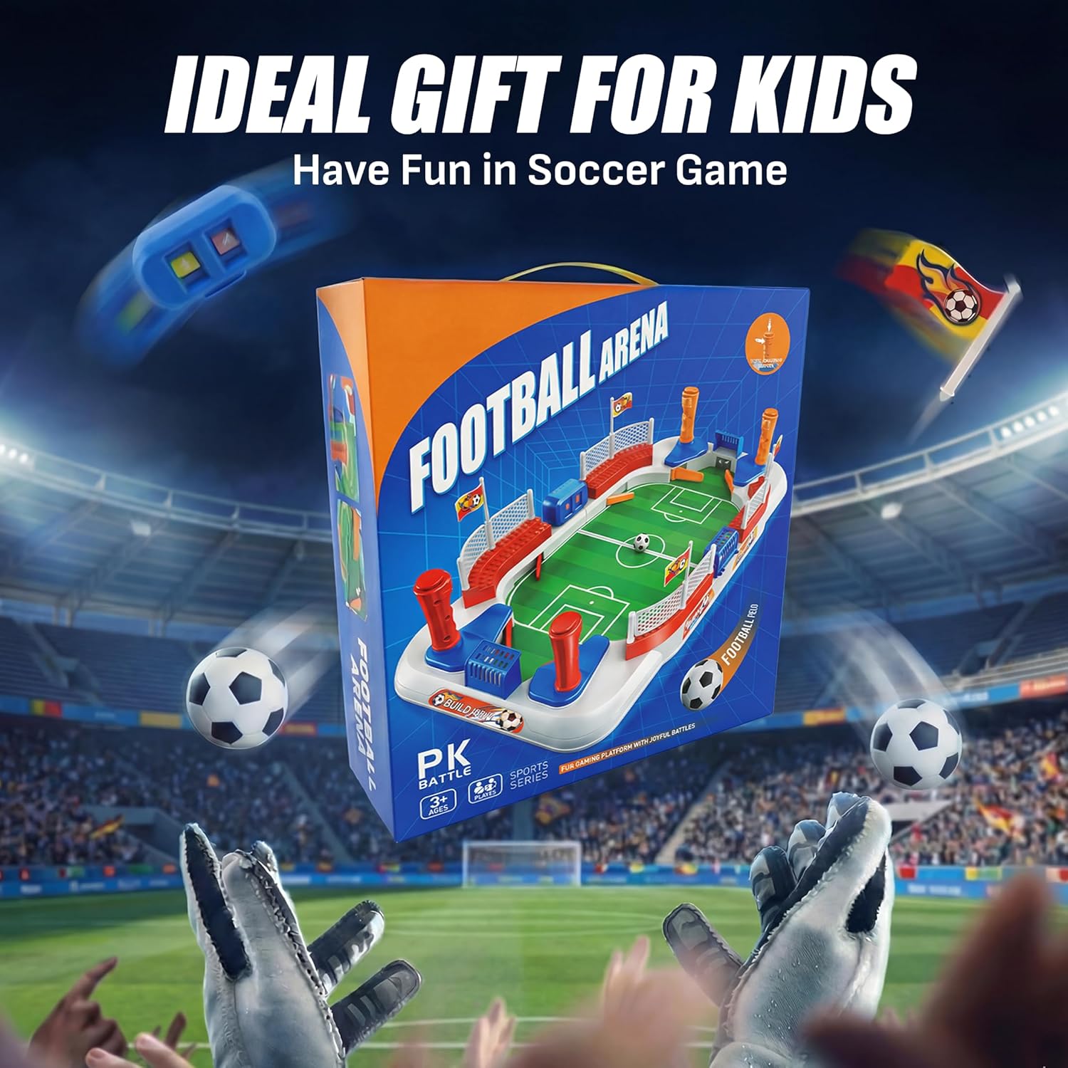 SMILESSKIDDO Soccer Board Games for Kids, Mini Foosball Table Toys for 3 4 5 6 7 8-12 Year Old Kids, Interactive Soccer Toys Indoor Home Party - Gift for Boys Girls Birthday Holiday - Image 7