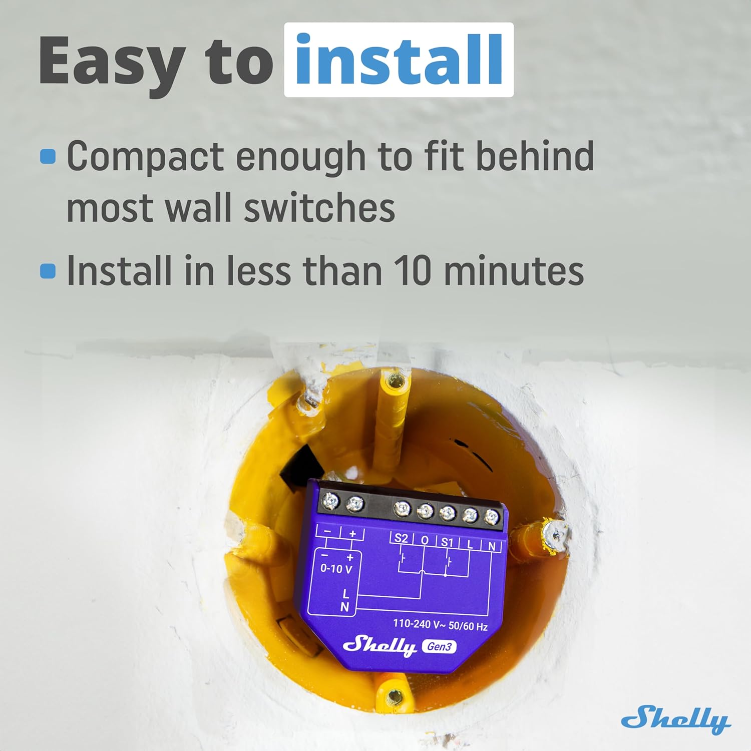 Shelly Dimmer 0/1-10V PM Gen3 | WiFi Smart Dimming with Power Monitoring | Home Automation | Compatible with Alexa & Google Home | iOS Android App | No Hub Required - Image 3