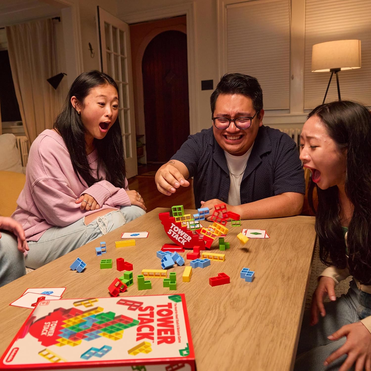 Tower Stack By Relatable, Exciting Tower Game for Kids & Adults Family Game Night, Fun Stacking and Building Toys, Includes 36 Cards, 24 Blocks, 1 Tower Body, 1 Tower Stand, and Instructions - Image 3