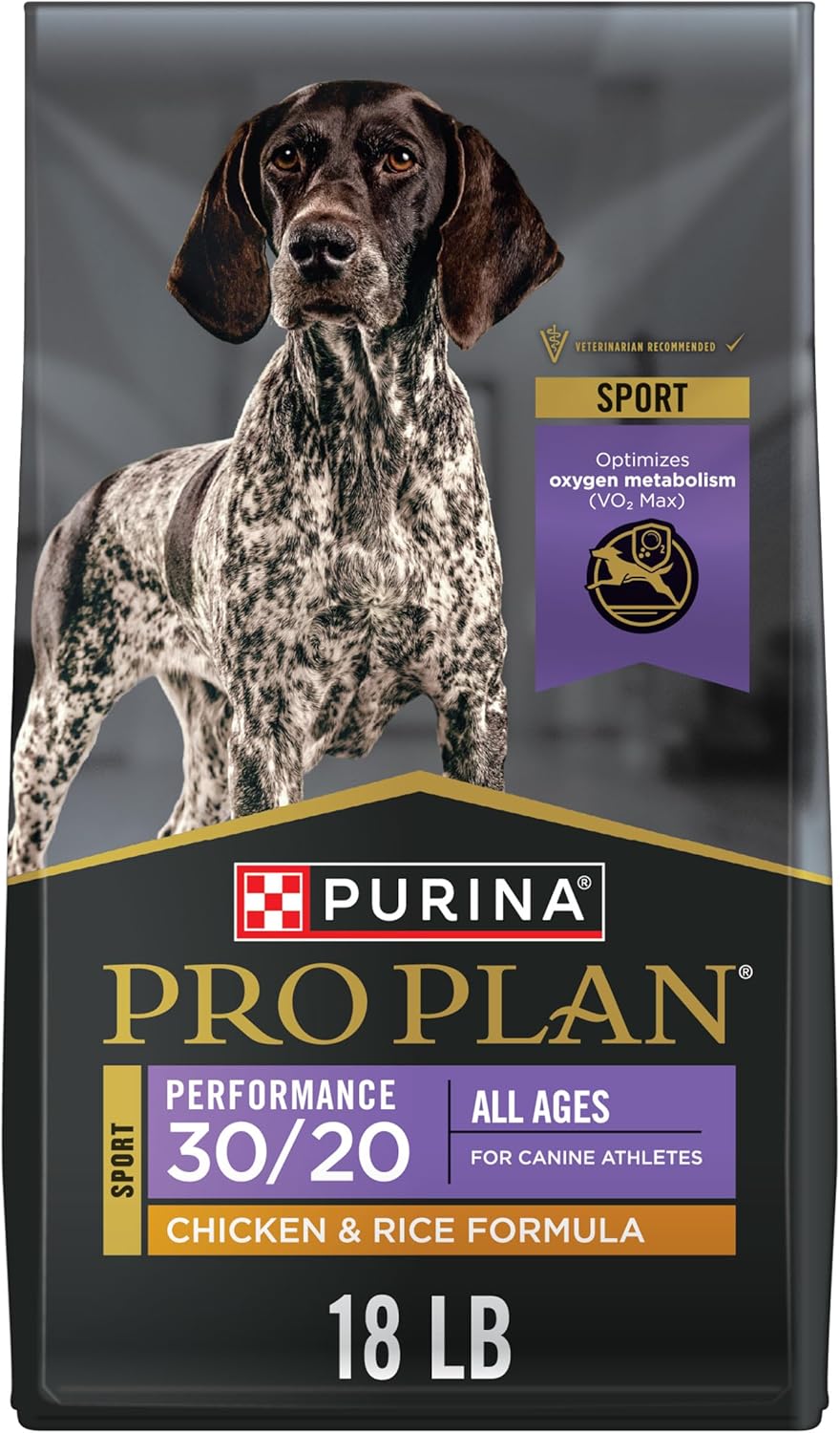 Purina Pro Plan Sport Performance 30/20 Chicken and Rice Formula High Protein Dog Food – 18 lb. Bag Purina Pro Plan Sport Performance 30/20 Chicken and Rice Formula High Protein Dog Food – 18 lb. Bag