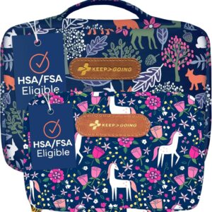 Keep Going Travel First Aid Kit Bundle of 2 Kits, First Aid Kit for Car, Home, Dorm, & Boat with Latex-Free Bandages – Travel Kit Bundle for Families
