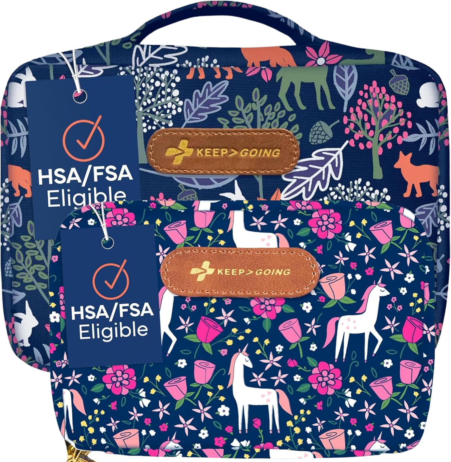 Keep Going Travel First Aid Kit Bundle of 2 Kits, First Aid Kit for Car, Home, Dorm, & Boat with Latex-Free Bandages – Travel Kit Bundle for Families Keep Going Travel First Aid Kit Bundle of 2 Kits, First Aid Kit for Car, Home, Dorm, & Boat with Latex-Free Bandages – Travel Kit Bundle for Families