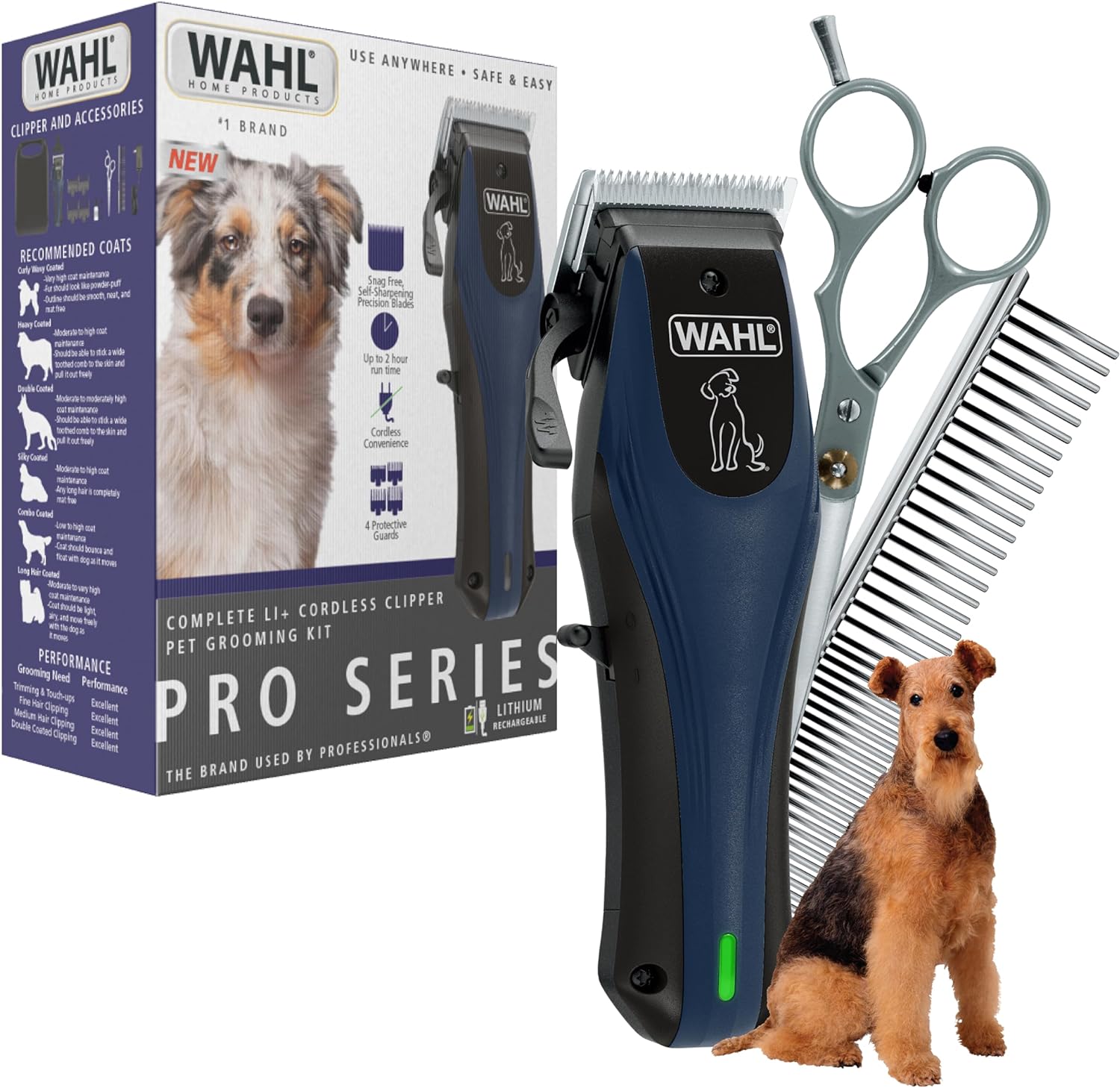 Wahl Power Pro Lithium Ion Rechargeable Cordless Dog Grooming Kit – Heavy Duty Cordless Electric Dog Clippers for Grooming The Thickest Coats – Model 3024675 Wahl Power Pro Lithium Ion Rechargeable Cordless Dog Grooming Kit – Heavy Duty Cordless Electric Dog Clippers for Grooming The Thickest Coats – Model 3024675