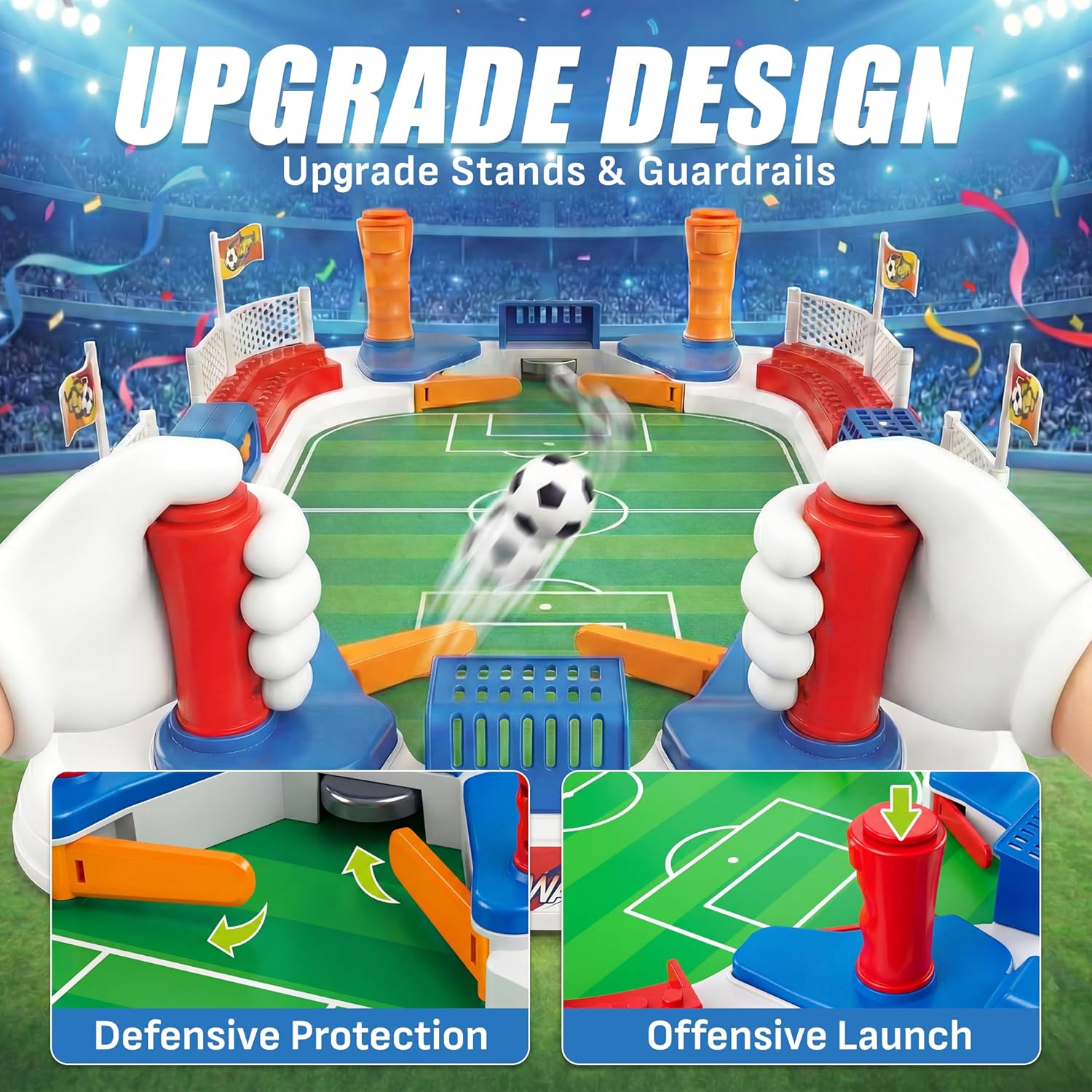 SMILESSKIDDO Soccer Board Games for Kids, Mini Foosball Table Toys for 3 4 5 6 7 8-12 Year Old Kids, Interactive Soccer Toys Indoor Home Party - Gift for Boys Girls Birthday Holiday - Image 4