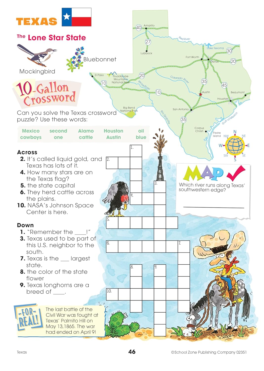 School Zone Travel the Great States Workbook: 64 Pages, 3rd Grade, Geography, Map-Reading, United States, Ages 8+ (Activity Zone Book Series) - Image 7