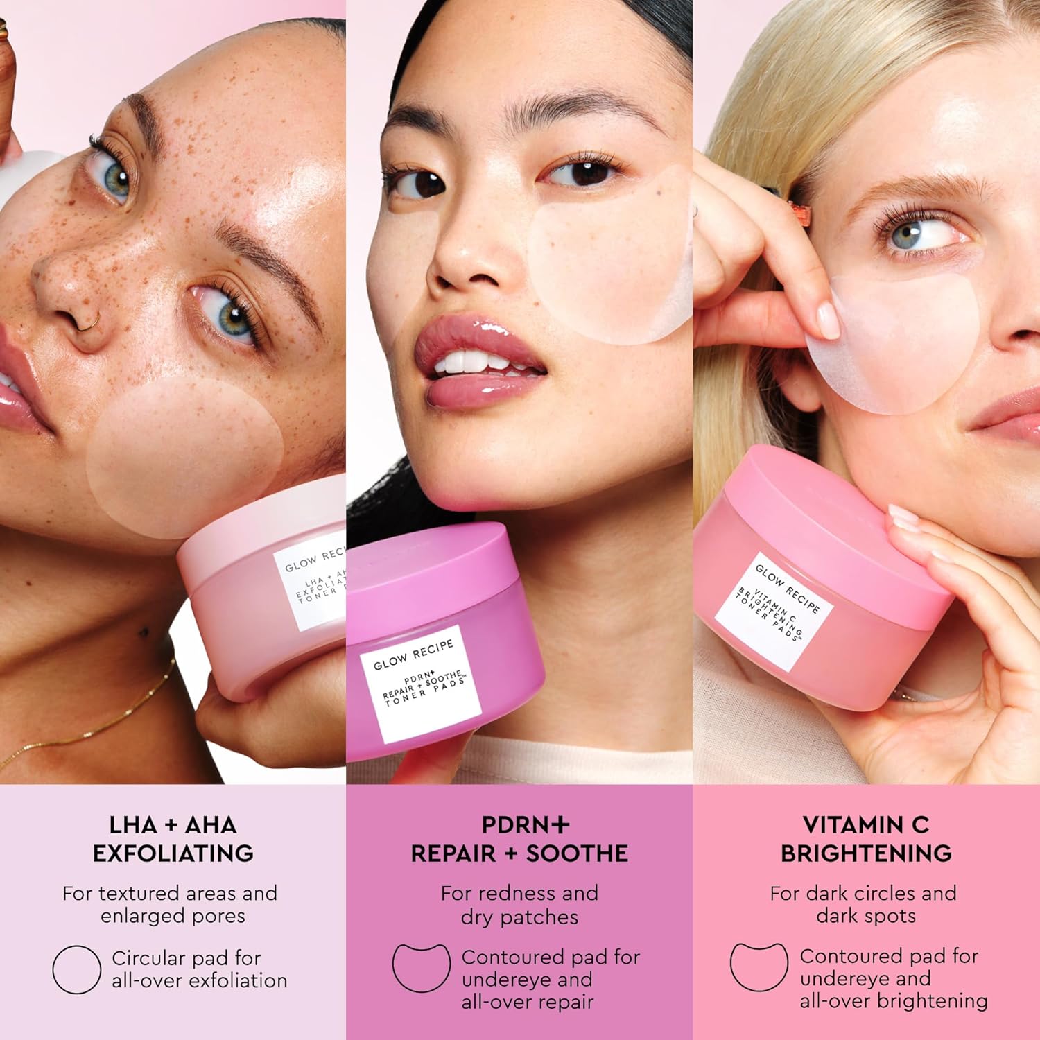 Glow Recipe LHA + AHA Toner Pads - Korean Exfoliating Toner for Face - Pore Minimizer - Hydrating Toner Pads - 5 Gentle Acids, Watermelon Enzymes, Hydrating Botanicals (60 Face Pads) - Image 7