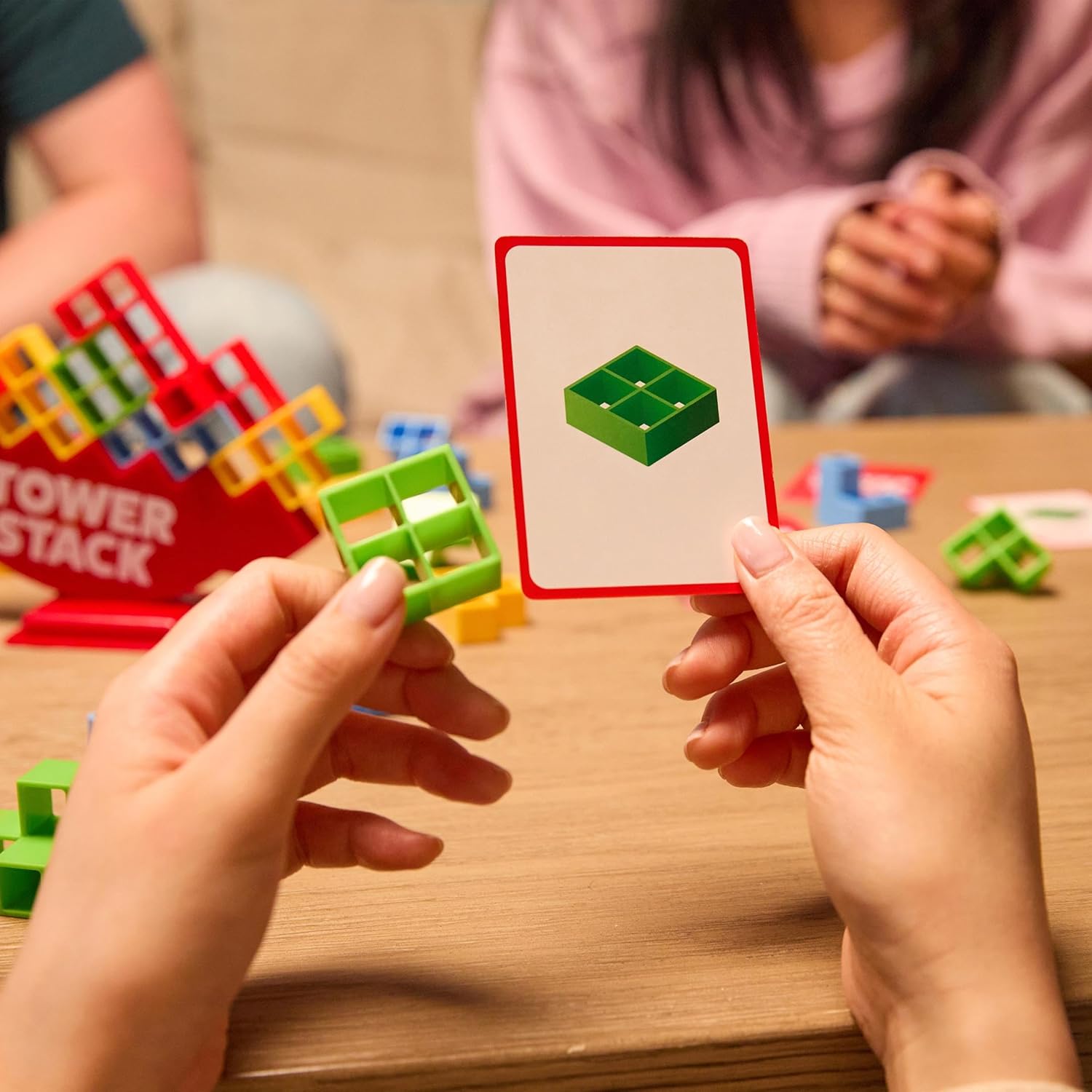 Tower Stack By Relatable, Exciting Tower Game for Kids & Adults Family Game Night, Fun Stacking and Building Toys, Includes 36 Cards, 24 Blocks, 1 Tower Body, 1 Tower Stand, and Instructions - Image 4