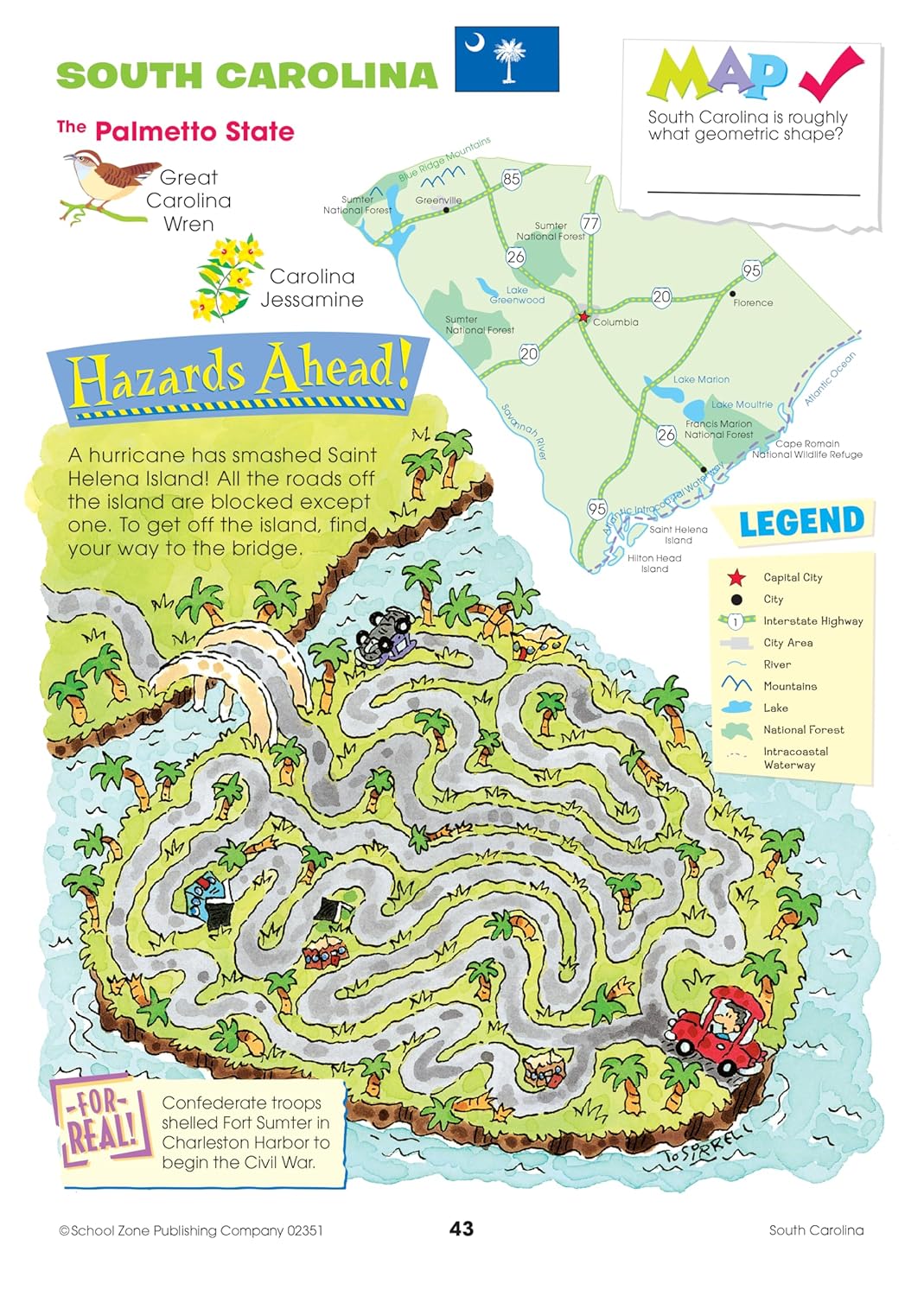 School Zone Travel the Great States Workbook: 64 Pages, 3rd Grade, Geography, Map-Reading, United States, Ages 8+ (Activity Zone Book Series) - Image 6