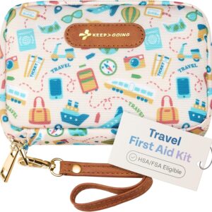 KeepGoing Travel First Aid Kit for Car, Home, Hiking, Camping and Outdoor Emergencies – First Aid Kit Travel Size TSA-Approved