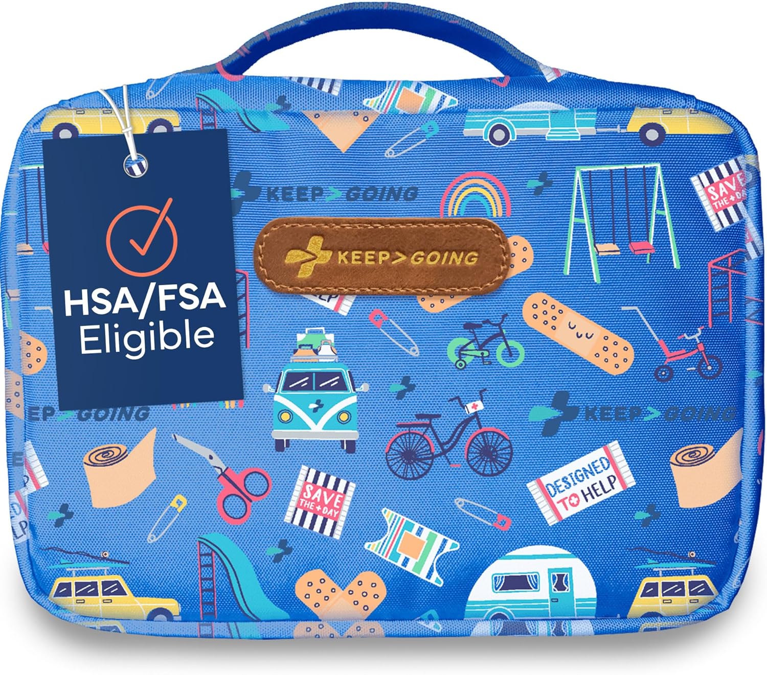 KeepGoing Large Home First Aid Kit for Kids – 270 Pc. for Car, Home, Dorm, & Boat with Latex-Free Bandages – 10 x 7 x 3.5 in. Travel First Aid Kit (Signature) KeepGoing Large Home First Aid Kit for Kids – 270 Pc. for Car, Home, Dorm, & Boat with Latex-Free Bandages – 10 x 7 x 3.5 in. Travel First Aid Kit (Signature)