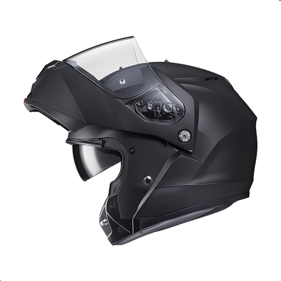 HJC C91 Solid Modular Motorcycle Helmet with HJ-17 Pinlock Shield, DOT Approved (Semi Flat Black, Large) - Image 4