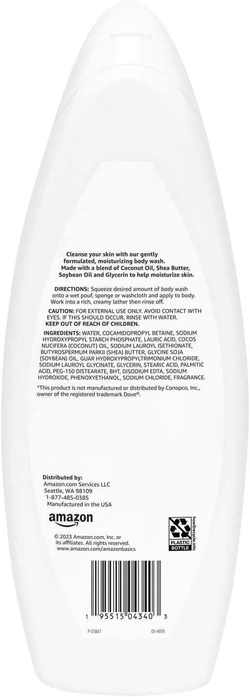 Amazon Basics Moisturizing Body Wash, Fresh Scent, Deep Moisture, Nourishing, Dermatologist Tested, 22 fl oz (1-Pack) - Image 3