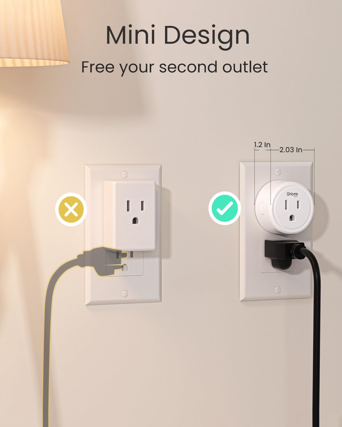 GHome Smart 5G 15A WiFi Smart Plug Compatible with Alexa and Google Home, Outlet Timer Smart Home WiFi Outlet Timer with Remote Control, 5GHz and 2.4GHz Wi-Fi Sockets, ETL FCC Listed, White, 4 Pack - Image 8