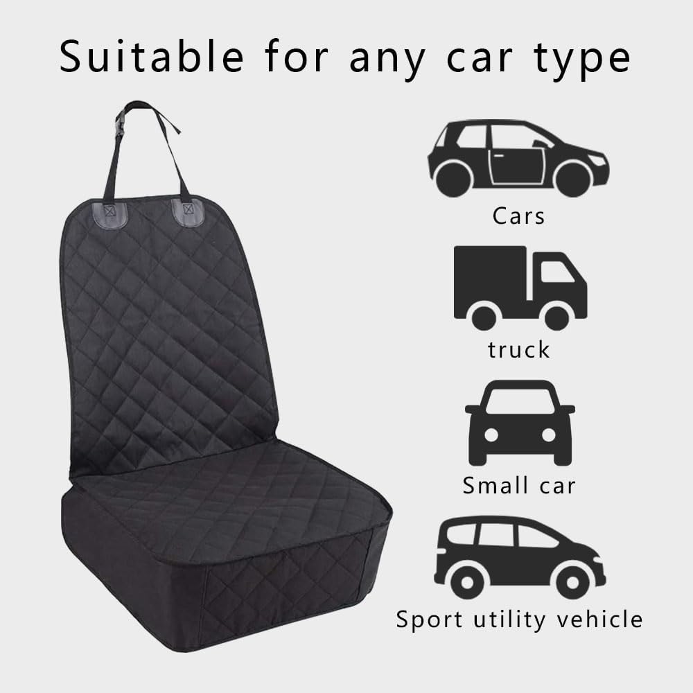 Waterproof Front Seat Car Cover, Pet Front Cover for Cars, Scratch Proof & Nonslip Seat Pet Cover, Dog Car Seat Cover with Seat Belt Fits Most Cars, Suvs - Image 4