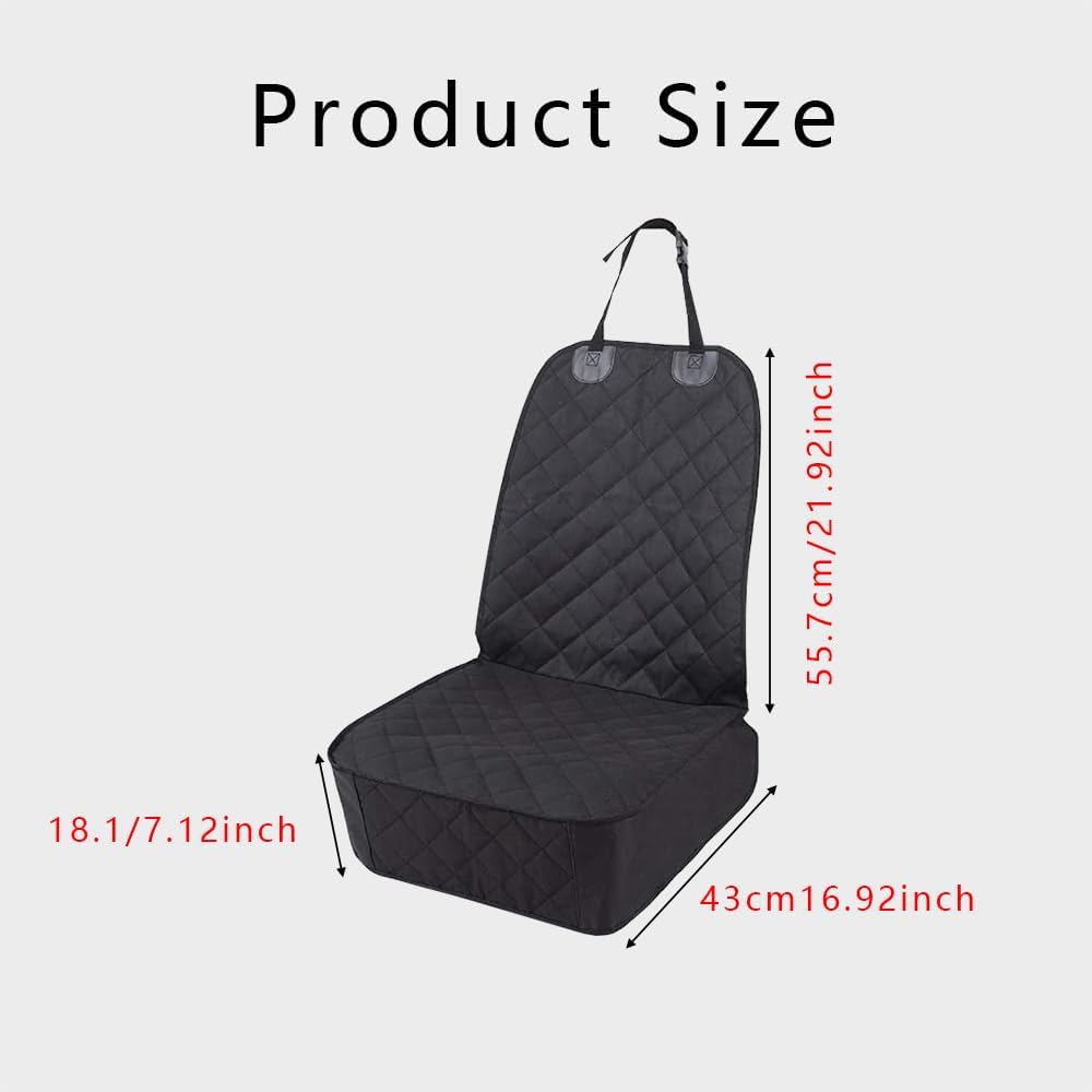 Waterproof Front Seat Car Cover, Pet Front Cover for Cars, Scratch Proof & Nonslip Seat Pet Cover, Dog Car Seat Cover with Seat Belt Fits Most Cars, Suvs - Image 3