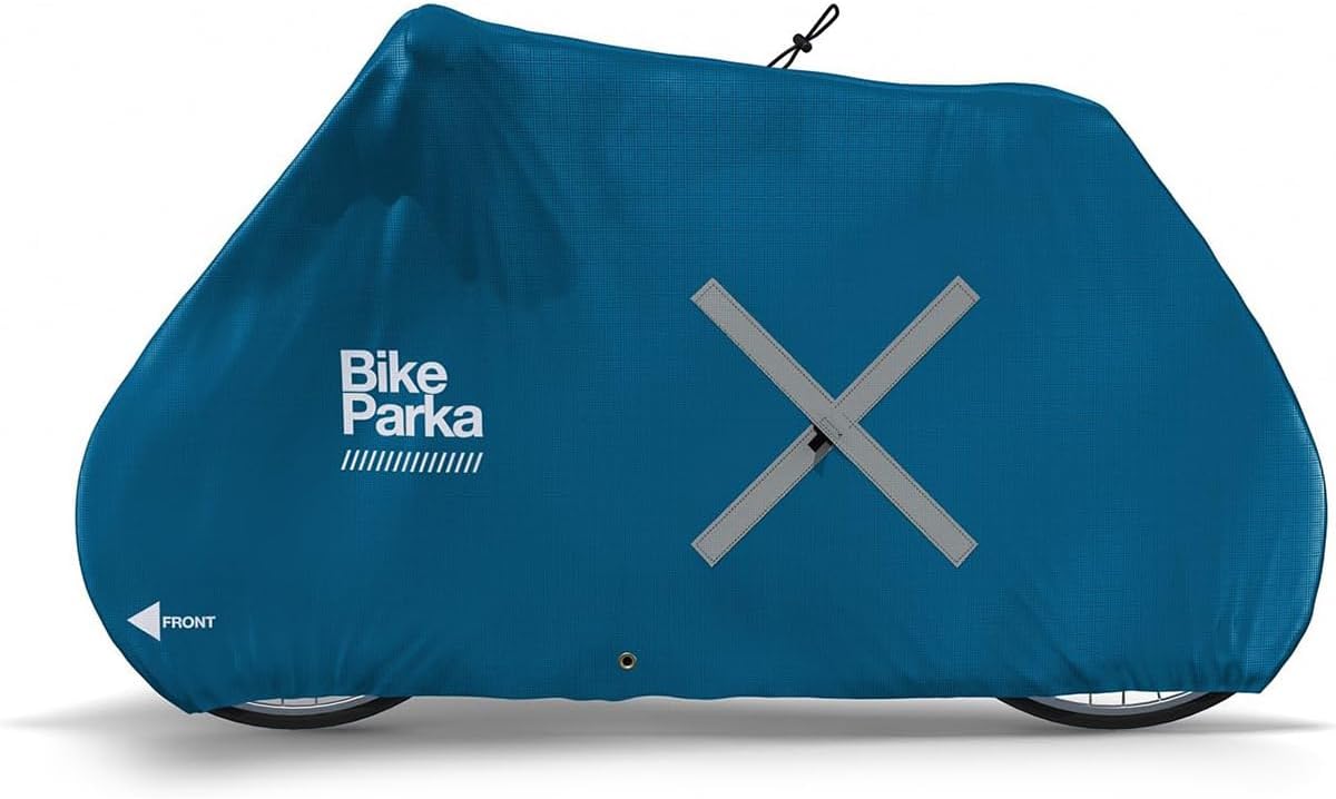BikeParka Urban Bike Cover - Waterproof & Durable with Lock-Through Panels, RipStop fabric, Adjustable for Any Bike, Attachable Stuff Sac - Ideal for Bikes in Daily Use (Ciel Blue) - Image 2