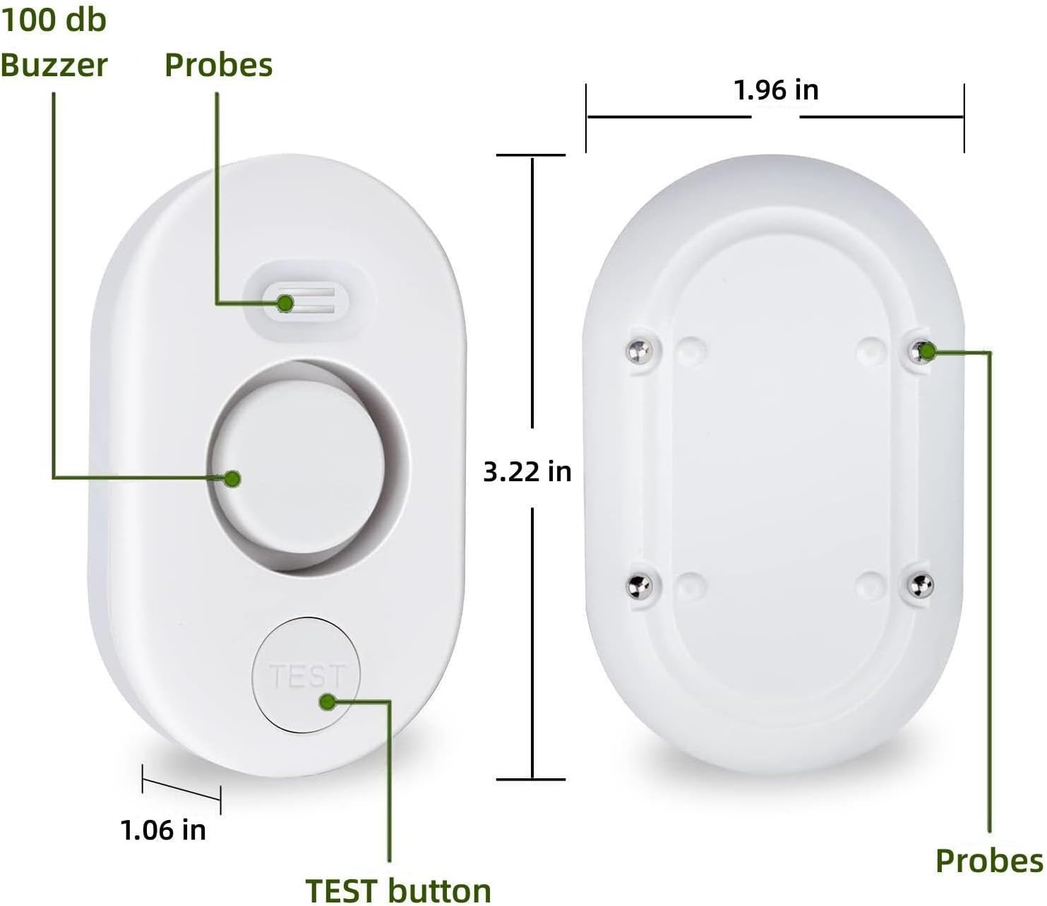 Water Leak Detector Sensor Alarm: Home Water Flooding Monitor Smart Sink Overflow Monitoring Adjustable Wet Moisture Alert Pipe Leakage Drip Detection Warning for Basement Floor 3Pack - Image 6