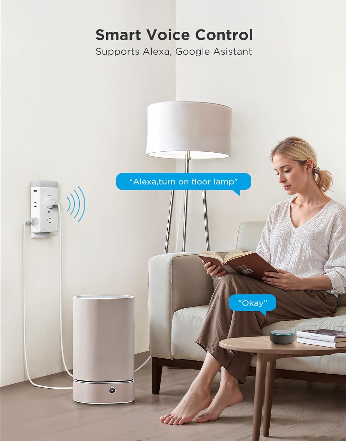 Govee Smart Plug Outlet Extender, 3-Sided Smart Power Strips with 2 Smart Outlets & 2 USB Ports with RGB Night Light, APP & Voice Control, Surge & Overload Protection for Home Office - Image 4