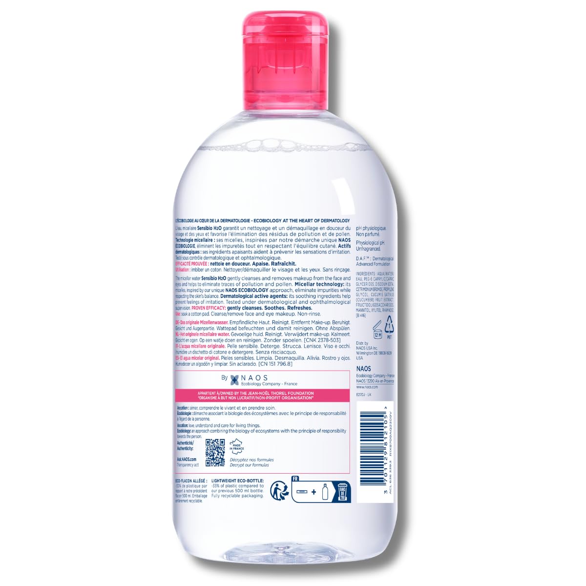 Bioderma - Sensibio - H2O Micellar Water - Makeup Remover Cleanser - Face Cleanser for Sensitive Skin - Image 4