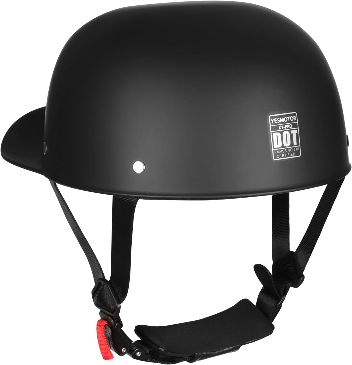 Yesmotor Motorcycle Baseball Helmet - Retro Baseball Style Cap for Unisex-Adult, DOT Approved - Image 4