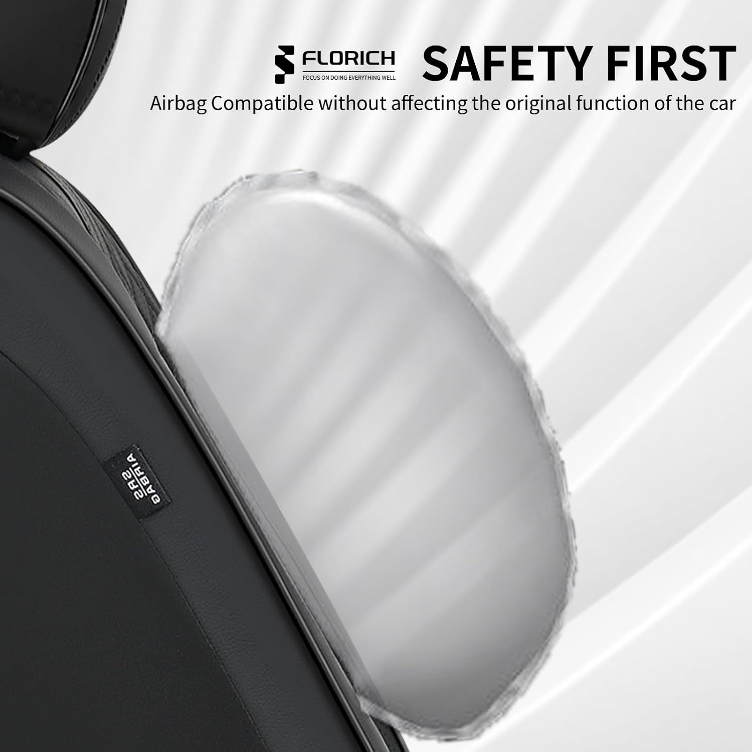 FLORICH Leather Seat Covers Full Set Automotive Seat Covers Black Car Seat Covers Waterproof Front and Back Seat Covers Car Seat Cushion Protector Universal Fit for Most Cars SUV Trucks, Black - Image 9