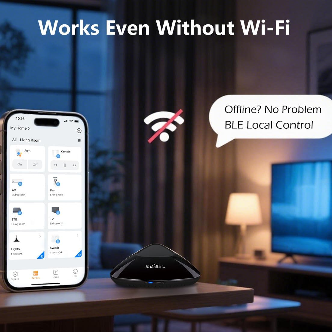 Broadlink RM MAX Smart Home Hub, Matter Compatible, Code Learning Wi-Fi & BLE Universal Remote for IR and RF Devices, Compatible with Alexa & Google Home - Image 6