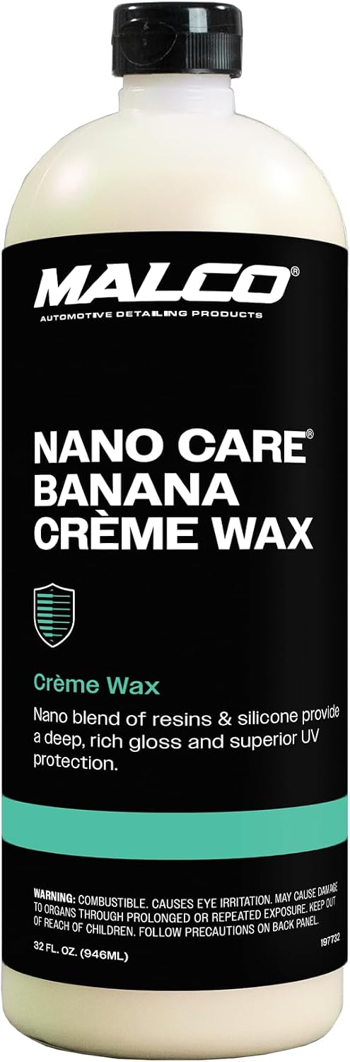 Malco Nano Care Banana Creme Wax - Deep Gloss Shine and Long-Lasting UV Protection/For Automotive, Marine and Industrial Finishes / 32 oz. (197732) - Image 2