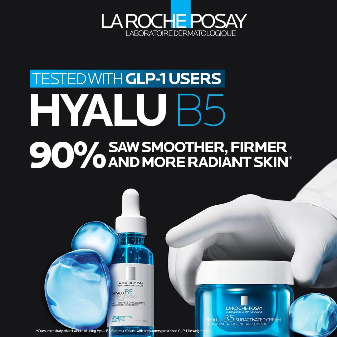 La Roche-Posay Hyalu B5 Pure Hyaluronic Acid Serum for Face, with Vitamin B5, Anti-Aging Serum for Fine Lines and Wrinkles, Plumps and Repairs Dry Skin, Safe on Sensitive Skin - Image 5