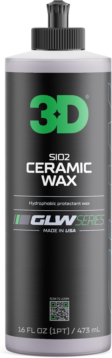 3D GLW Series Ceramic Wax – SiO2 Infused Car Wax for Ultimate Gloss, Hydrophobic Protection & Easy Application | Ultra Slick Shine | Made in USA 16 oz - Image 2