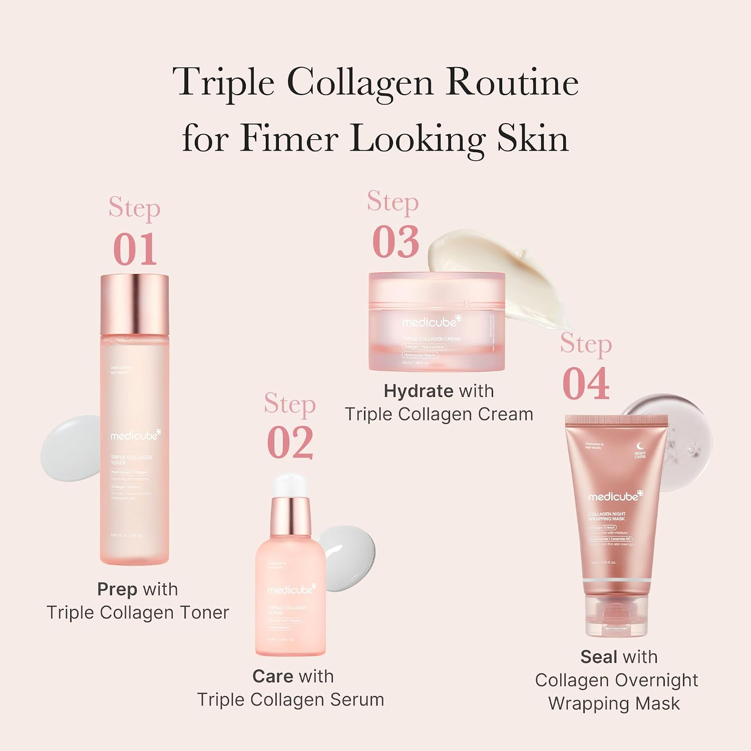 Medicube Triple Collagen Serum 1.85 fl.oz - Nourish dull skin with Triple Collagen Complex - A lightweight serum with Niacinamide and Hyaluronic Acid - Korean Skincare - Image 7