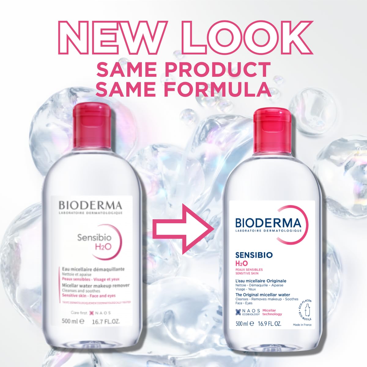 Bioderma - Sensibio - H2O Micellar Water - Makeup Remover Cleanser - Face Cleanser for Sensitive Skin - Image 3