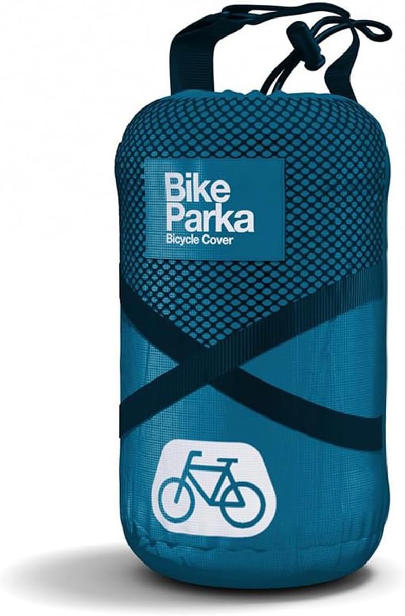 BikeParka Urban Bike Cover - Waterproof & Durable with Lock-Through Panels, RipStop fabric, Adjustable for Any Bike, Attachable Stuff Sac - Ideal for Bikes in Daily Use (Ciel Blue) - Image 7