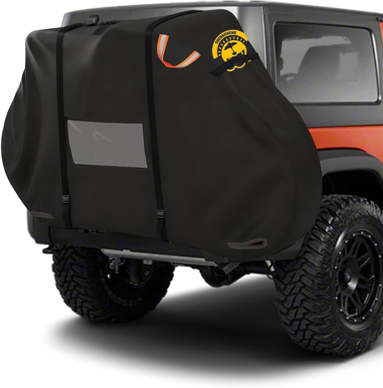 Bike Rack Cover for 2 Bikes, 600D Waterproof Travel Cover | Heavy-duty 600D bike cover protects 2 bikes from rain, dust, UV and wind. Features buckles and lock hole for secure travel. - Image 2