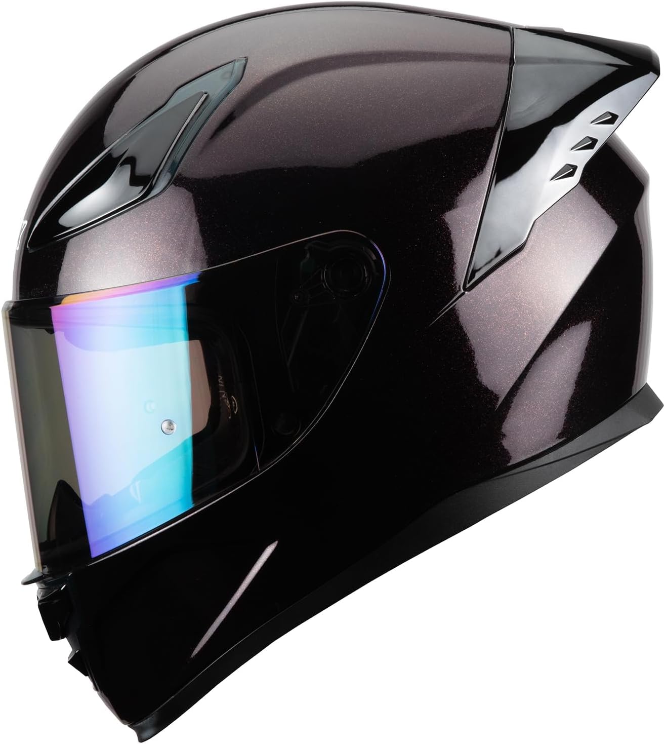 HAX Onix Full Face Motorcycle Helmets DOT Approved, Pinlock Ready & Intercom Slot , Motorbike Powersports Street Racing for Men Women(Midnight Purple, L) - Image 2