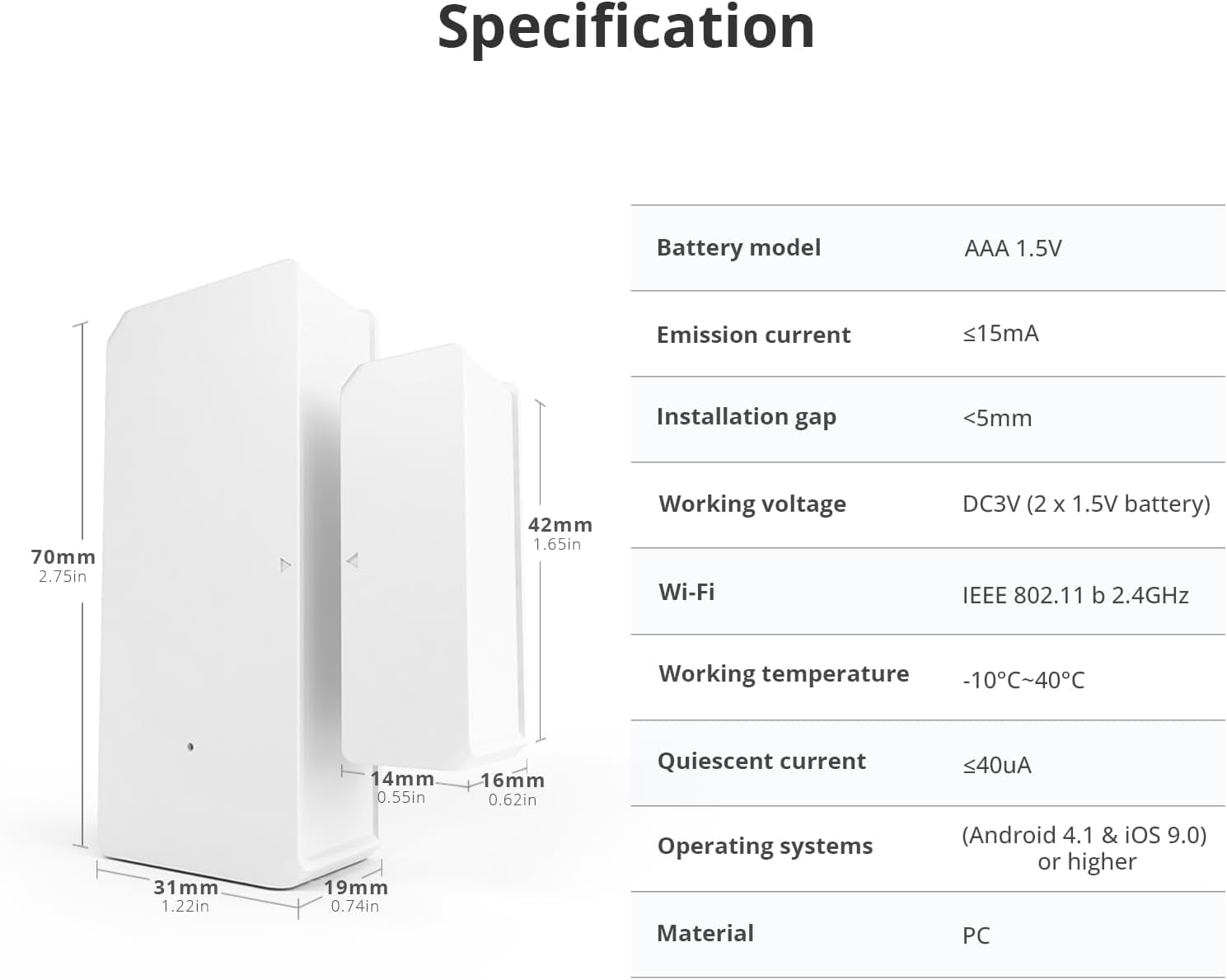 SONOFF DW2 Wi-Fi Wireless Door Window Sensor, APP Alert for Home Security & Automation, No Gateway Required, Compatible with IFTTT, for Sliding Door/Window/Hinged Door - Image 10