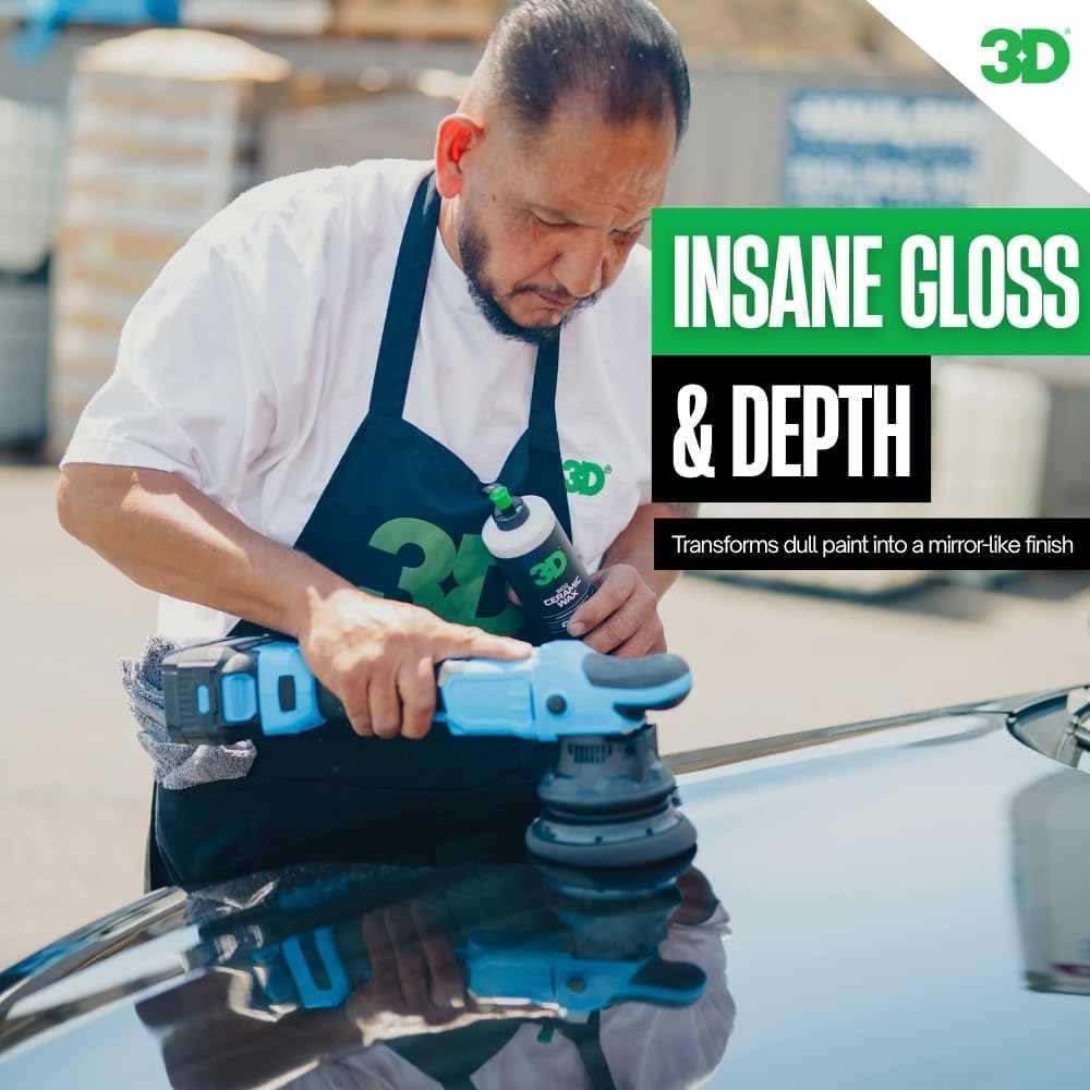 3D GLW Series Ceramic Wax – SiO2 Infused Car Wax for Ultimate Gloss, Hydrophobic Protection & Easy Application | Ultra Slick Shine | Made in USA 16 oz - Image 5