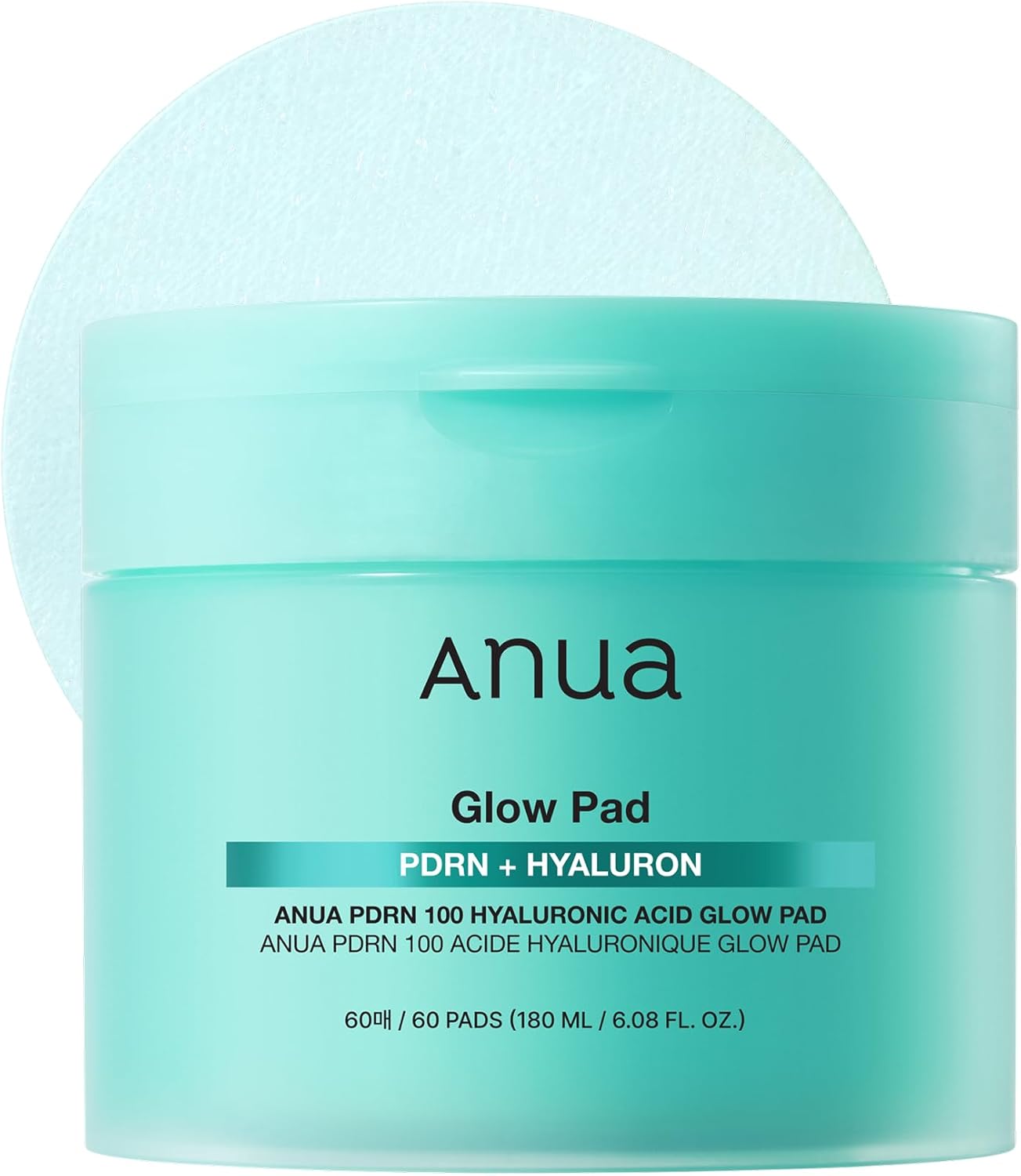 Anua PDRN 100 Hyaluronic Acid, Hydrating Dual-Textured Toner Pads, Salmon DNA & Collagen Face for Glass Skin Glow & Makeup Prep, Sensitive & Dry Skin, Korean Skincare, 6.1 fl oz, 60 Count - Image 2