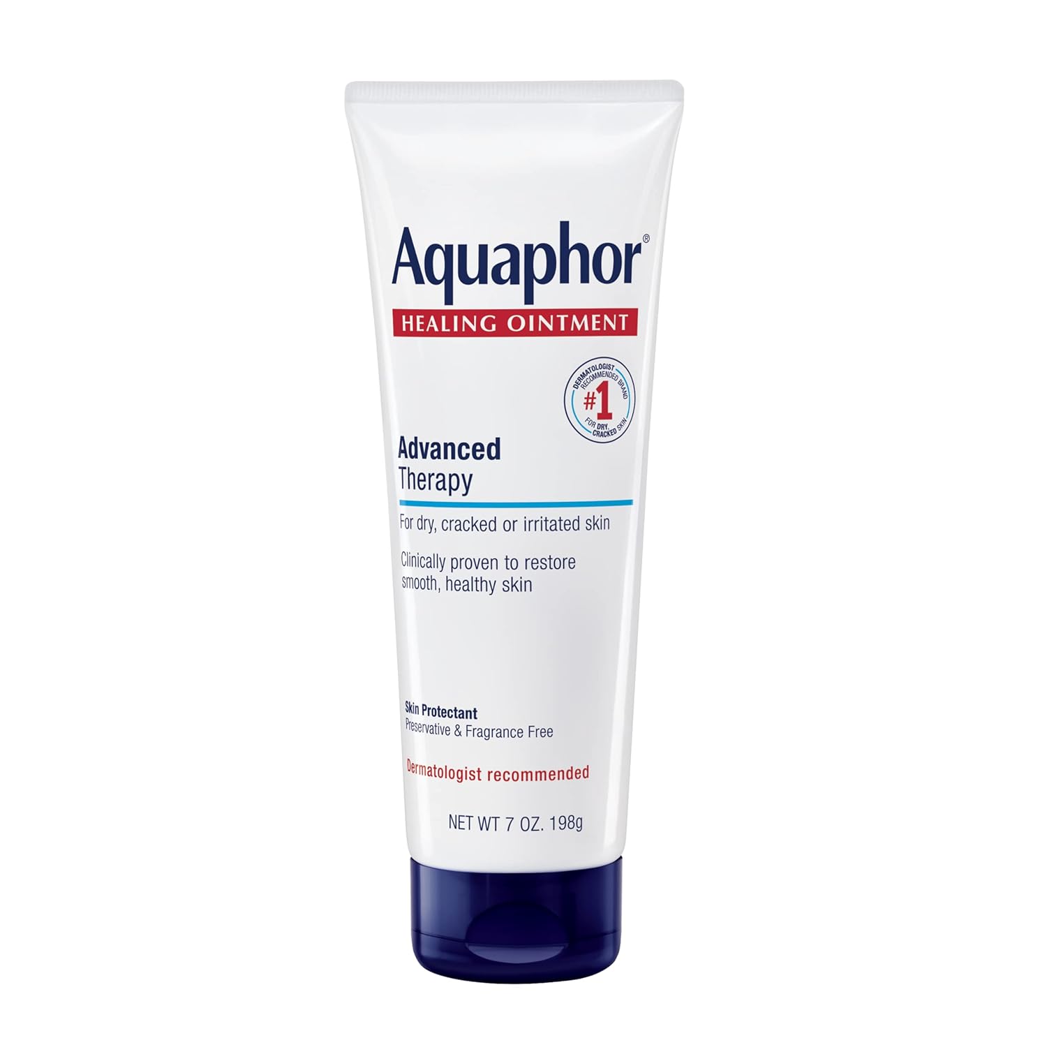 Aquaphor Healing Ointment Advanced Therapy Skin Protectant, Dry Skin Body Moisturizer, 7 Oz Tube - Image 2