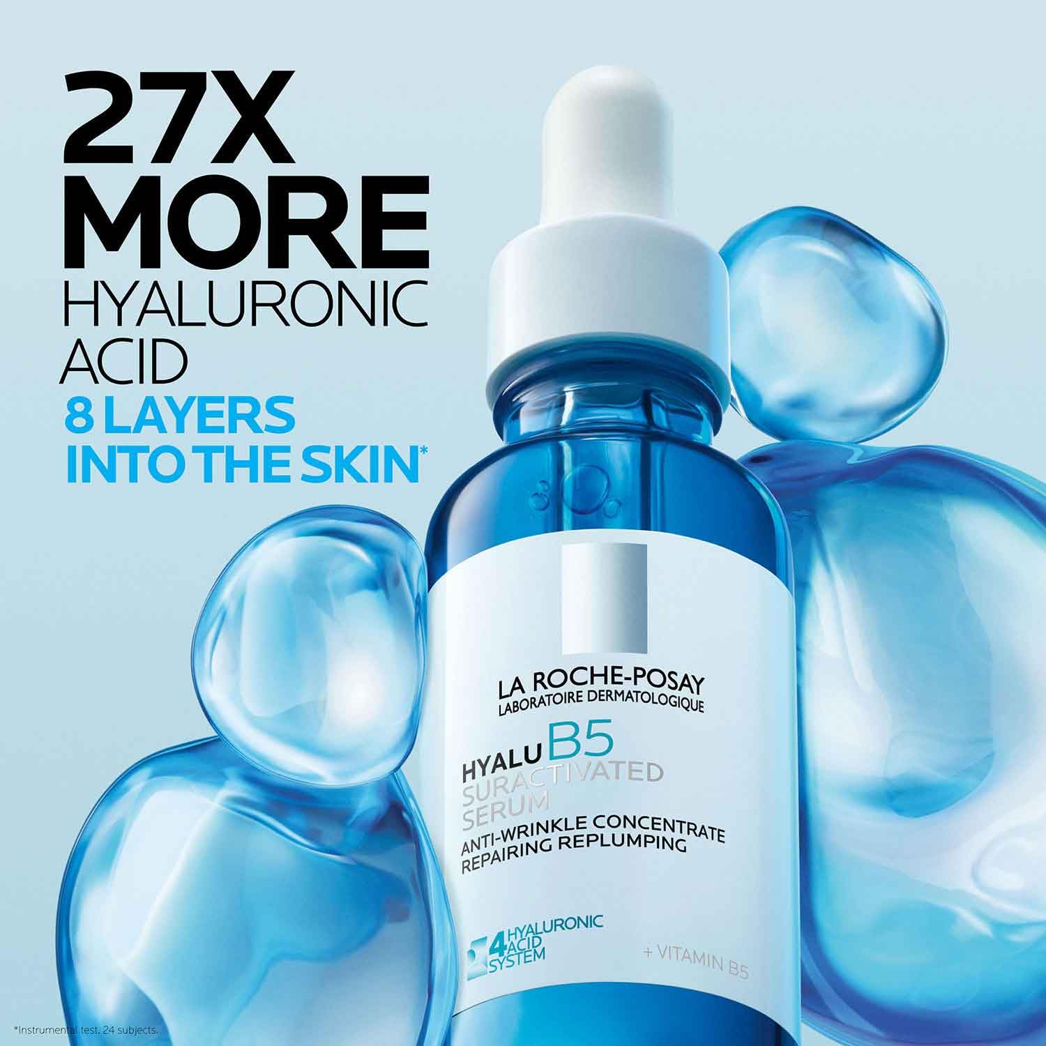 La Roche-Posay Hyalu B5 Pure Hyaluronic Acid Serum for Face, with Vitamin B5, Anti-Aging Serum for Fine Lines and Wrinkles, Plumps and Repairs Dry Skin, Safe on Sensitive Skin - Image 3