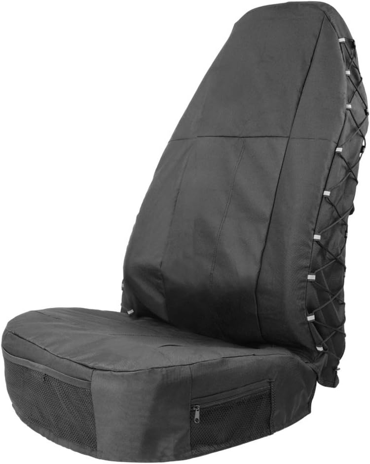 TIROL Semi Truck Seat Cover Waterproof Highback Seat Cover for Trucks 1PC | Heavy Duty, Front, Canvas Semi Seat Covers, Compatible with Freightliner, Cascadia, Peterbilt, Kenworth, Volvo, Work Truck - Image 2