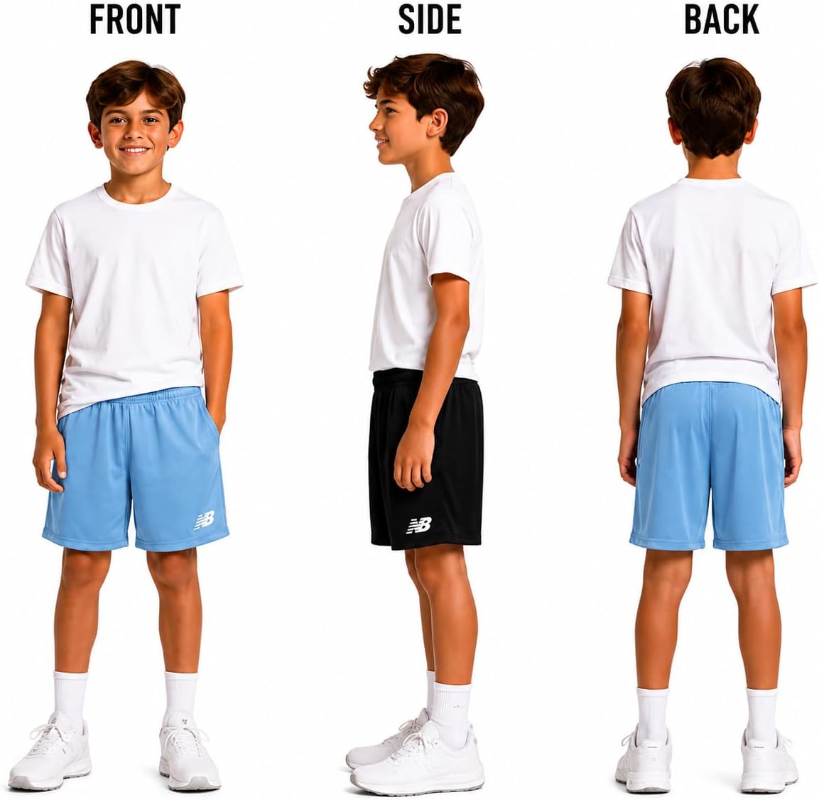 New Balance Boys Athletic Shorts - 2 Pack Moisture-Wicking Performance Mesh Active Boys Basketball Gym Shorts (8-20) - Image 3