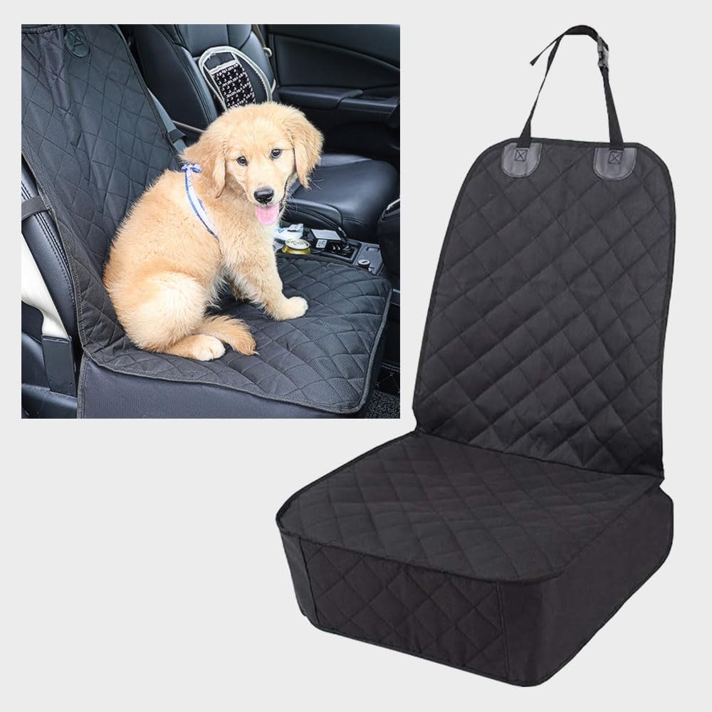 Waterproof Front Seat Car Cover, Pet Front Cover for Cars, Scratch Proof & Nonslip Seat Pet Cover, Dog Car Seat Cover with Seat Belt Fits Most Cars, Suvs - Image 8