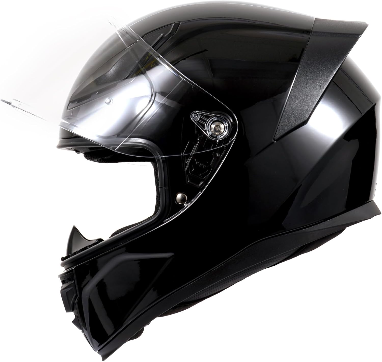 DOT Dual Visor Low Weight Adult Full Face Motorcycle Helmet (Gloss Black M) | Airflow ABS Shell, Quick-Release Buckle, Washable Liner, for Men Women - Image 5