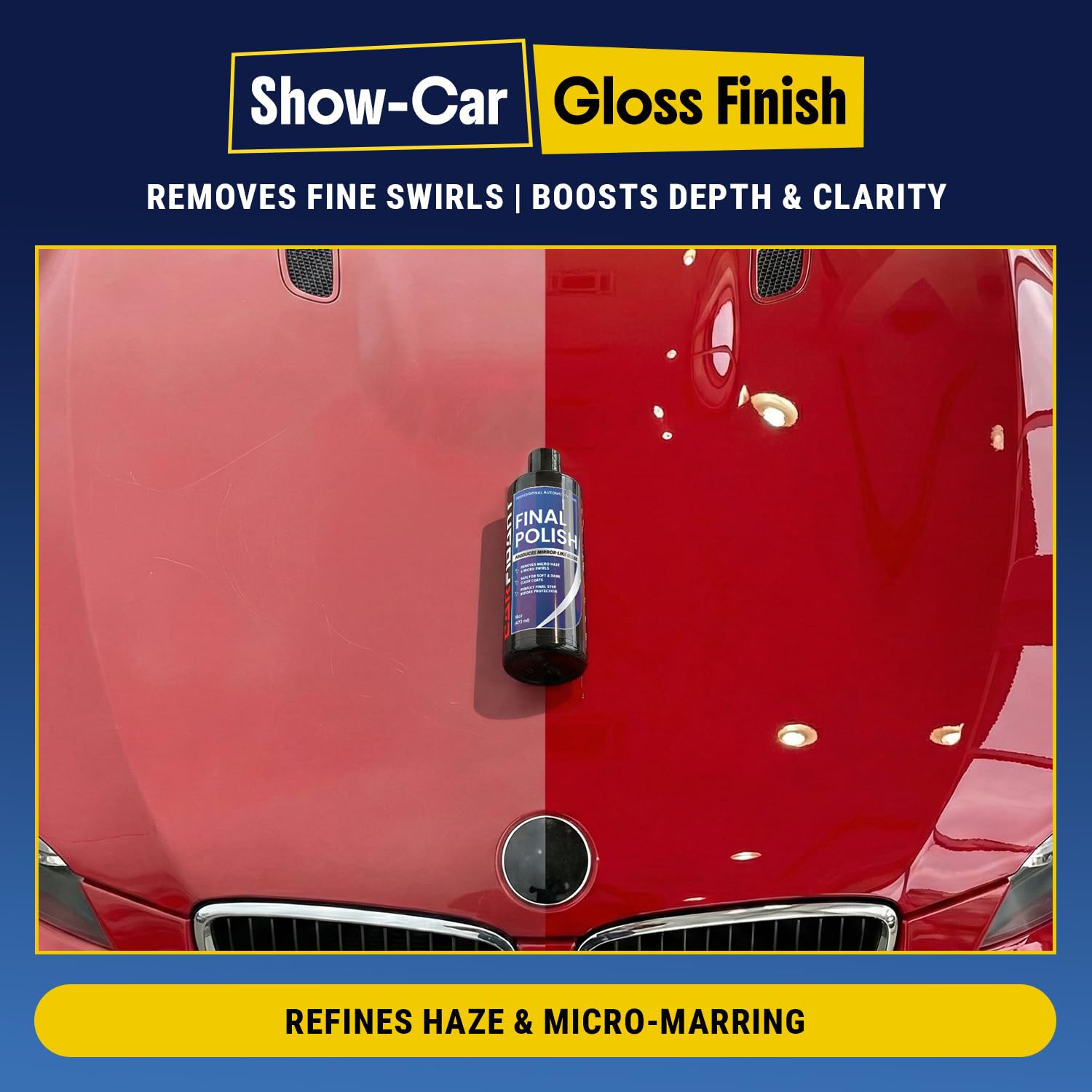 Final Polish - Ultra Fine Finishing Polish for Cars - Removes Micro Haze Swirl Marks & Micro Marring - Mirror Gloss Car Polish - Safe for Dark Paint Clear Coat - Pre Wax Ceramic Prep - 16 oz - Image 3