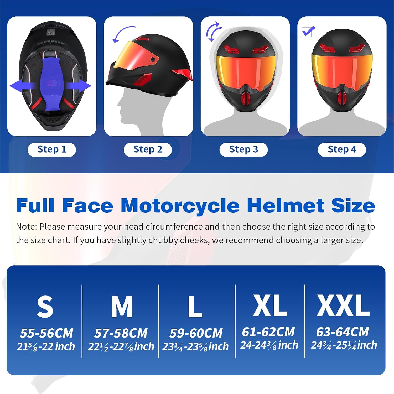 Motorcycle Helmets for Adult Men Women,MG666 Full Face Helmet | DOT Approved Retro Motorbike Racing Street Bike Helmets with 2 Visors & Carry Bag,Washable Liner,Multiple Ventilation System - Image 5